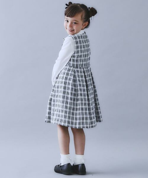 THE SHOP TK / ザ ショップ ティーケー ミニ丈・ひざ丈ワンピース | 【120-130/3点セット】ジャケット＆チェックワンピース/入園・卒園・入学 | 詳細8