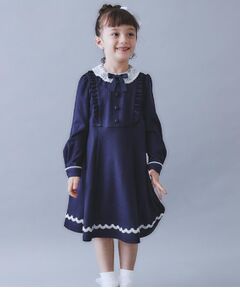 THE SHOP TK / ザ ショップ ティーケー ミニ丈・ひざ丈ワンピース | 【120-130】ネイビーフォーマルワンピース/入園・卒園・入学