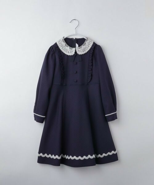 THE SHOP TK / ザ ショップ ティーケー ミニ丈・ひざ丈ワンピース | 【120-130】ネイビーフォーマルワンピース/入園・卒園・入学 | 詳細10