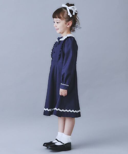 THE SHOP TK / ザ ショップ ティーケー ミニ丈・ひざ丈ワンピース | 【120-130】ネイビーフォーマルワンピース/入園・卒園・入学 | 詳細2