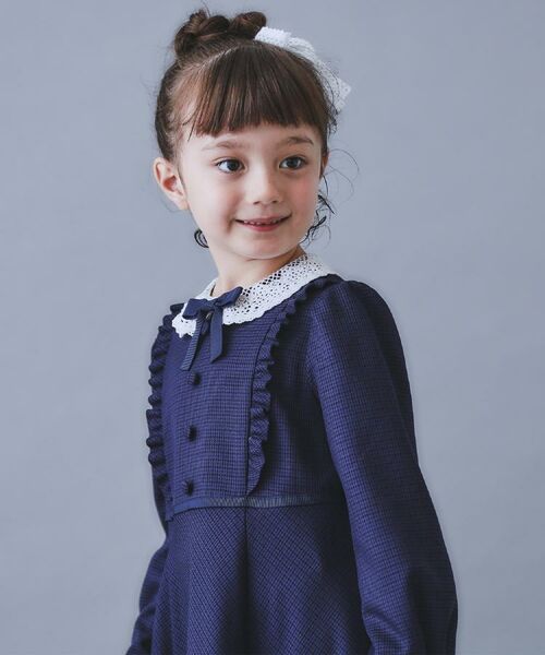 THE SHOP TK / ザ ショップ ティーケー ミニ丈・ひざ丈ワンピース | 【120-130】ネイビーフォーマルワンピース/入園・卒園・入学 | 詳細6