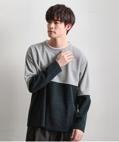 THE SHOP TK / ザ ショップ ティーケー カットソー | バイカラー モール風長袖Tシャツ