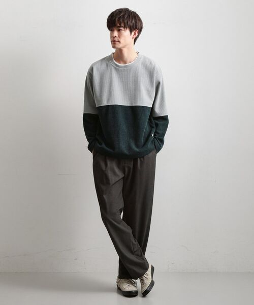 THE SHOP TK / ザ ショップ ティーケー カットソー | バイカラー モール風長袖Tシャツ | 詳細3