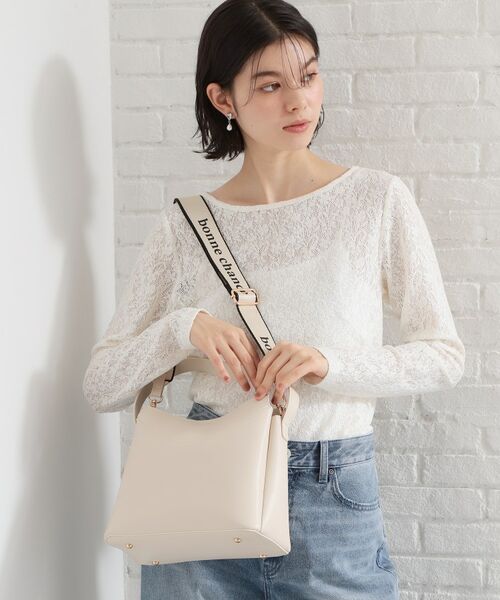 THE SHOP TK / ザ ショップ ティーケー ハンドバッグ | ロゴベルトレザー調ミドルバッグ | 詳細5