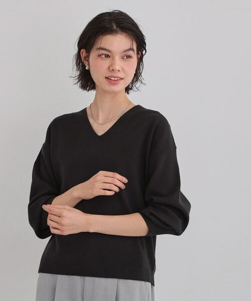 THE SHOP TK / ザ ショップ ティーケー ニット・セーター | 【上品見えが叶う】Vネックニット/蓄熱/毛玉になりにくい/洗濯機OK | 詳細1