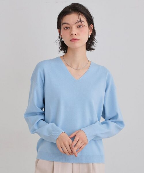 THE SHOP TK / ザ ショップ ティーケー ニット・セーター | 【上品見えが叶う】Vネックニット/蓄熱/毛玉になりにくい/洗濯機OK | 詳細13