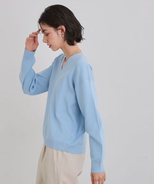 THE SHOP TK / ザ ショップ ティーケー ニット・セーター | 【上品見えが叶う】Vネックニット/蓄熱/毛玉になりにくい/洗濯機OK | 詳細14