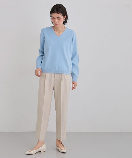 THE SHOP TK / ザ ショップ ティーケー ニット・セーター | 【上品見えが叶う】Vネックニット/蓄熱/毛玉になりにくい/洗濯機OK | 詳細15