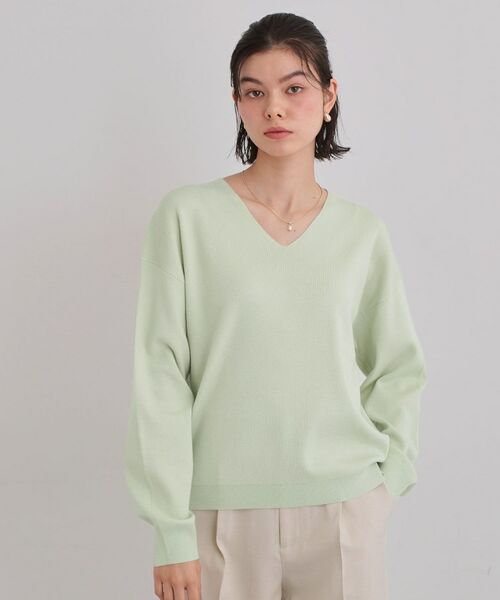 THE SHOP TK / ザ ショップ ティーケー ニット・セーター | 【上品見えが叶う】Vネックニット/蓄熱/毛玉になりにくい/洗濯機OK | 詳細17