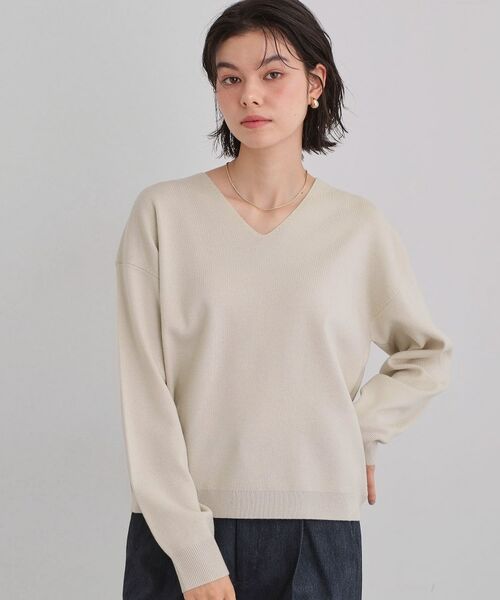 THE SHOP TK / ザ ショップ ティーケー ニット・セーター | 【上品見えが叶う】Vネックニット/蓄熱/毛玉になりにくい/洗濯機OK | 詳細5