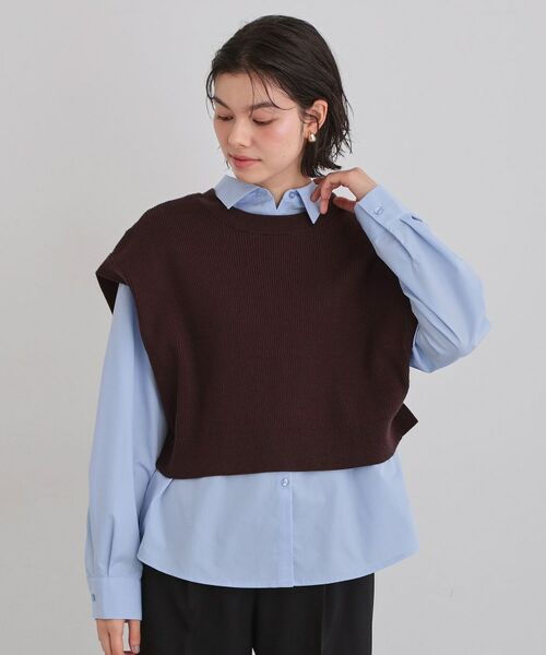 THE SHOP TK / ザ ショップ ティーケー その他トップス | ニットベスト＆シャツセット | 詳細1