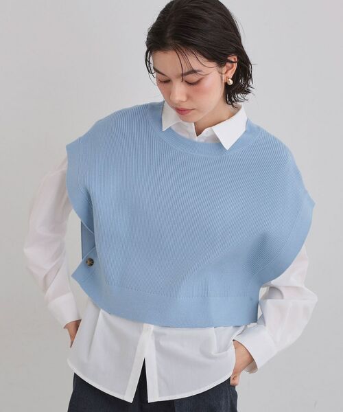 THE SHOP TK / ザ ショップ ティーケー その他トップス | ニットベスト＆シャツセット（ブルー(091)）