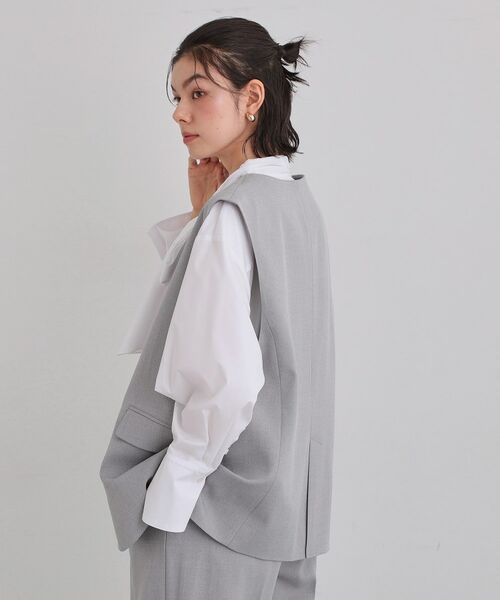 THE SHOP TK / ザ ショップ ティーケー ベスト | 【お仕事にもカジュアルにも】CAVIAN ジレ/セットアップ可 | 詳細1