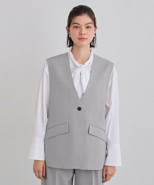 THE SHOP TK / ザ ショップ ティーケー ベスト | 【お仕事にもカジュアルにも】CAVIAN ジレ/セットアップ可 | 詳細13