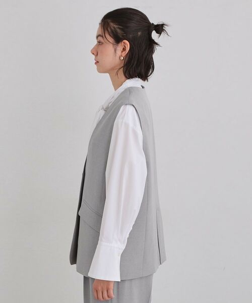 THE SHOP TK / ザ ショップ ティーケー ベスト | 【お仕事にもカジュアルにも】CAVIAN ジレ/セットアップ可 | 詳細14