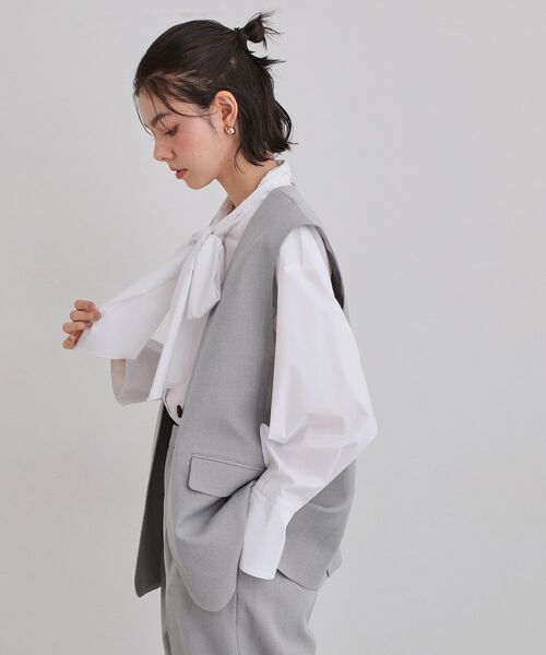 THE SHOP TK / ザ ショップ ティーケー ベスト | 【お仕事にもカジュアルにも】CAVIAN ジレ/セットアップ可 | 詳細2