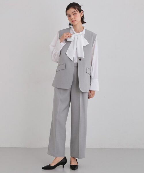 THE SHOP TK / ザ ショップ ティーケー ベスト | 【お仕事にもカジュアルにも】CAVIAN ジレ/セットアップ可 | 詳細3