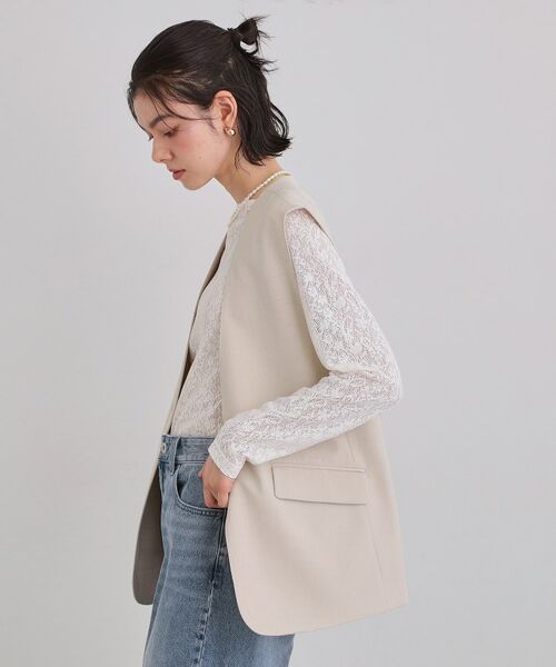 THE SHOP TK / ザ ショップ ティーケー ベスト | 【お仕事にもカジュアルにも】CAVIAN ジレ/セットアップ可 | 詳細9