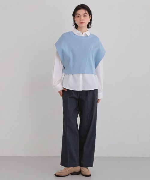 THE SHOP TK / ザ ショップ ティーケー パンツ | CAVIAN ベーシックワイドパンツ/セットアップ可 | 詳細15