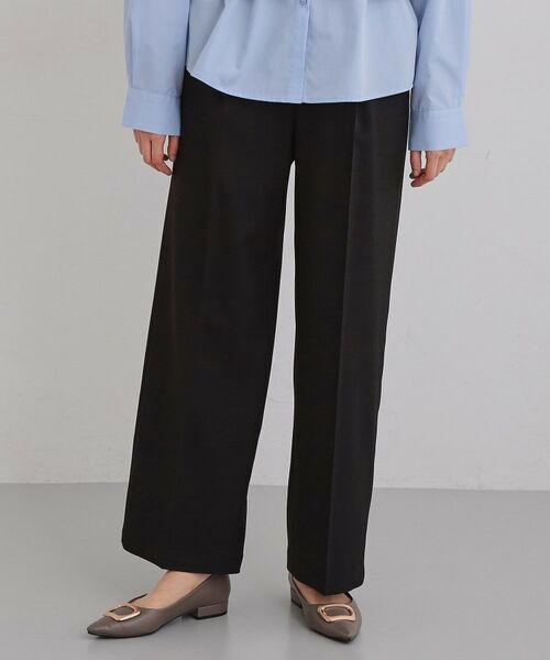 THE SHOP TK / ザ ショップ ティーケー パンツ | CAVIAN ベーシックワイドパンツ/セットアップ可（ブラック(019)）