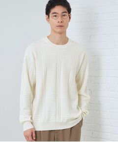 THE SHOP TK / ザ ショップ ティーケー ニット・セーター | 【優しい肌触り】カシミヤタッチ チェックニット　洗濯機OK