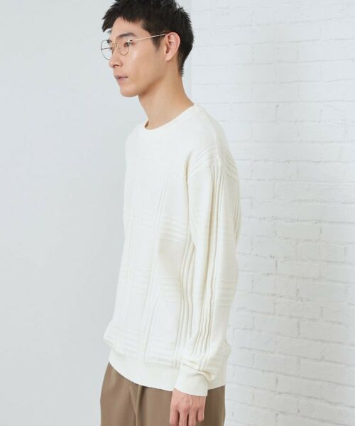 THE SHOP TK / ザ ショップ ティーケー ニット・セーター | 【優しい肌触り】カシミヤタッチ チェックニット 洗濯機OK | 詳細1