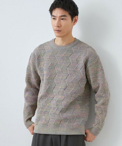 THE SHOP TK / ザ ショップ ティーケー ニット・セーター | 【チクチクしない／軽量】ミックスヤーンニット（ピンク(072)）