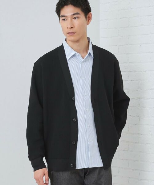 THE SHOP TK / ザ ショップ ティーケー カーディガン・ボレロ | 【ドライタッチ／軽量】ニットカーディガン（ブラック(019)）