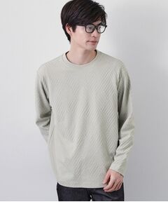 THE SHOP TK / ザ ショップ ティーケー カットソー | リンクスジャカード長袖Tシャツ