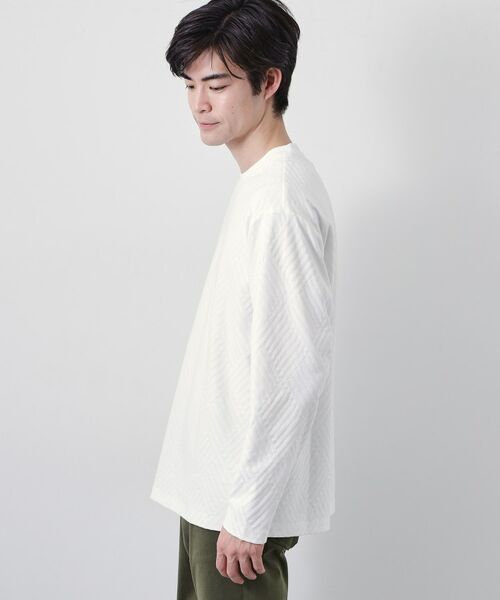 THE SHOP TK / ザ ショップ ティーケー カットソー | リンクスジャカード長袖Tシャツ | 詳細1