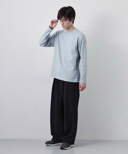 THE SHOP TK / ザ ショップ ティーケー カットソー | リンクスジャカード長袖Tシャツ | 詳細15