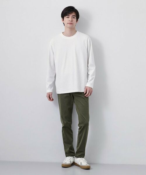 THE SHOP TK / ザ ショップ ティーケー カットソー | リンクスジャカード長袖Tシャツ | 詳細3