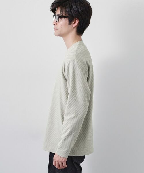 THE SHOP TK / ザ ショップ ティーケー カットソー | リンクスジャカード長袖Tシャツ | 詳細5