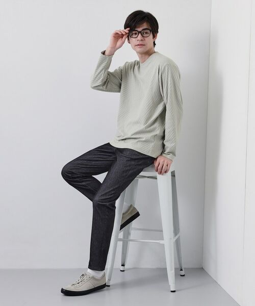 THE SHOP TK / ザ ショップ ティーケー カットソー | リンクスジャカード長袖Tシャツ | 詳細7