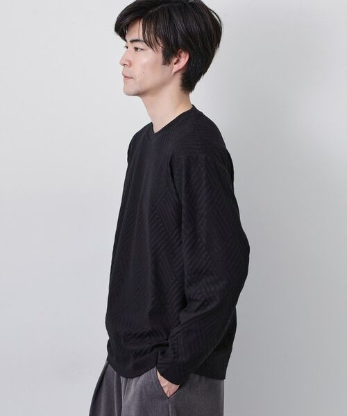 THE SHOP TK / ザ ショップ ティーケー カットソー | リンクスジャカード長袖Tシャツ | 詳細9