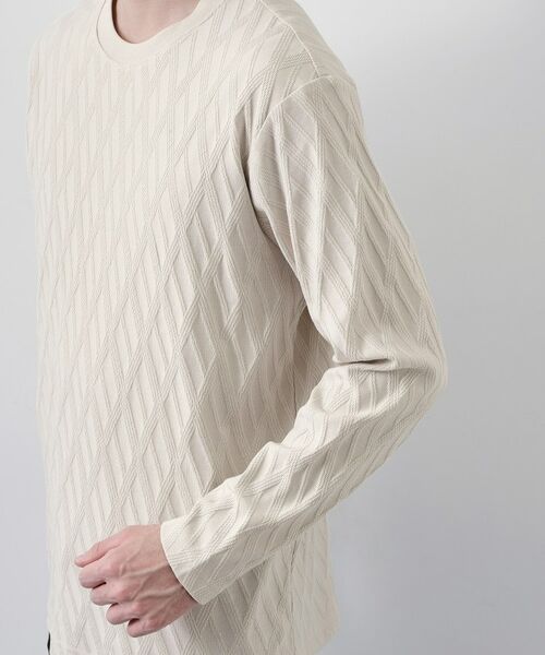 THE SHOP TK / ザ ショップ ティーケー カットソー | リンクスアーガイル長袖Tシャツ | 詳細13