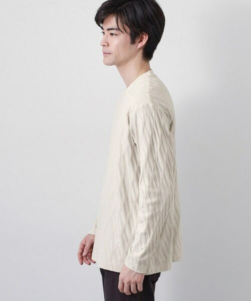 THE SHOP TK / ザ ショップ ティーケー カットソー | リンクスアーガイル長袖Tシャツ | 詳細5