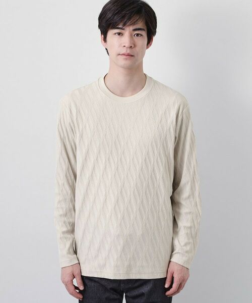 THE SHOP TK / ザ ショップ ティーケー カットソー | リンクスアーガイル長袖Tシャツ | 詳細9