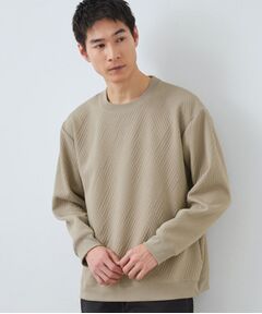 THE SHOP TK / ザ ショップ ティーケー スウェット | 【大人の上品カジュアルに】ふくれキルトスウェット　軽量/洗濯機OK