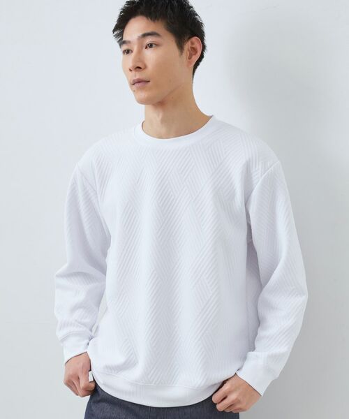 THE SHOP TK / ザ ショップ ティーケー スウェット | ふくれキルトスウェット(ホワイト(002))