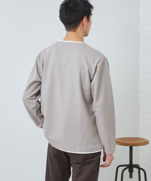 THE SHOP TK / ザ ショップ ティーケー Tシャツ | 【1枚で決まる！】キーネックフェイクレイヤード長袖Tシャツ | 詳細10