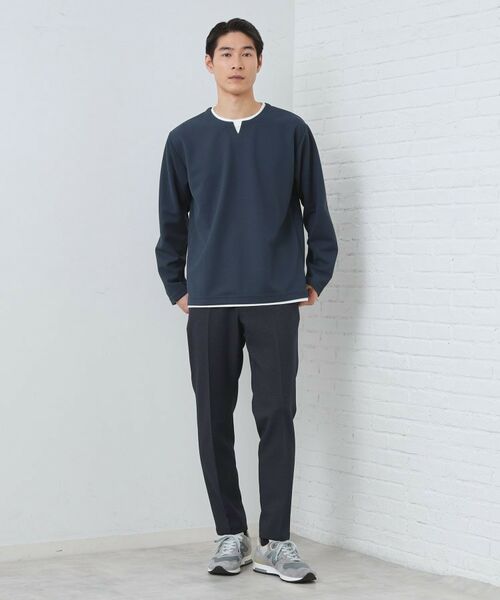 THE SHOP TK / ザ ショップ ティーケー Tシャツ | 【1枚で決まる！】キーネックフェイクレイヤード長袖Tシャツ | 詳細15