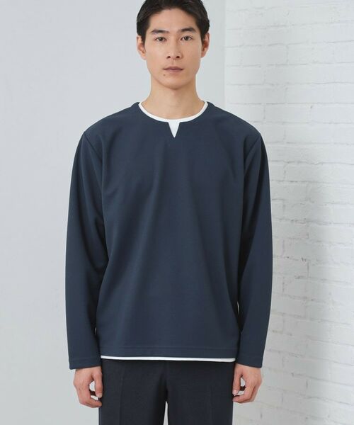 THE SHOP TK / ザ ショップ ティーケー Tシャツ | 【1枚で決まる！】キーネックフェイクレイヤード長袖Tシャツ | 詳細17