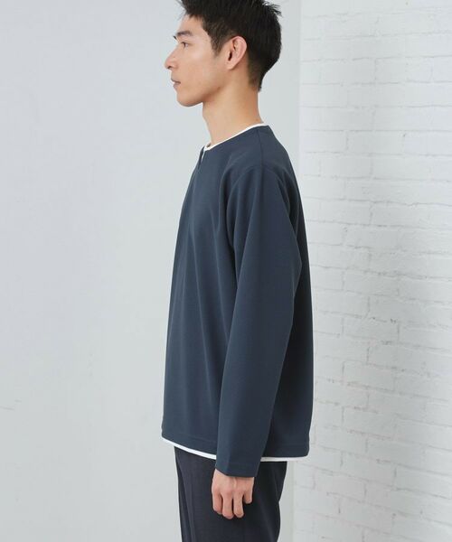 THE SHOP TK / ザ ショップ ティーケー Tシャツ | 【1枚で決まる！】キーネックフェイクレイヤード長袖Tシャツ | 詳細18