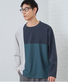 THE SHOP TK / ザ ショップ ティーケー Tシャツ | パネルブロッキング長袖Tシャツ