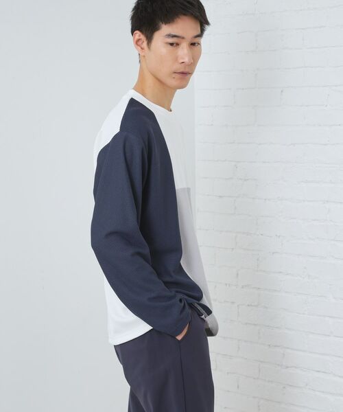 THE SHOP TK / ザ ショップ ティーケー Tシャツ | パネルブロッキング長袖Tシャツ | 詳細1