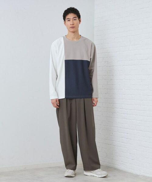 THE SHOP TK / ザ ショップ ティーケー Tシャツ | パネルブロッキング長袖Tシャツ | 詳細11