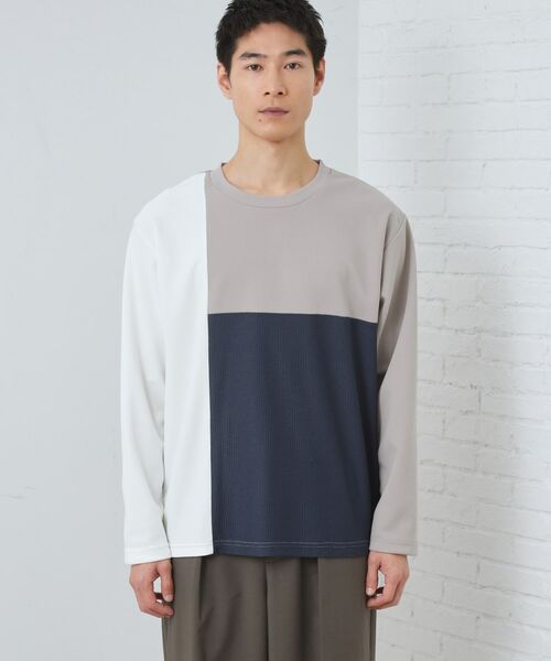 THE SHOP TK / ザ ショップ ティーケー Tシャツ | パネルブロッキング長袖Tシャツ | 詳細13