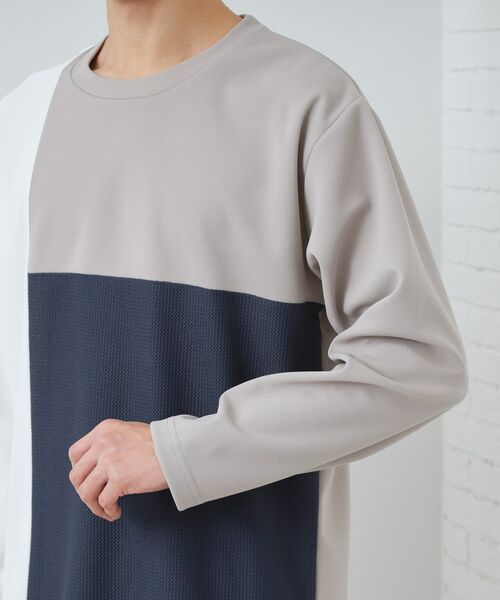 THE SHOP TK / ザ ショップ ティーケー Tシャツ | パネルブロッキング長袖Tシャツ | 詳細17