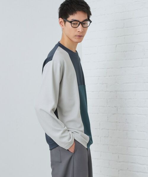THE SHOP TK / ザ ショップ ティーケー Tシャツ | パネルブロッキング長袖Tシャツ | 詳細5